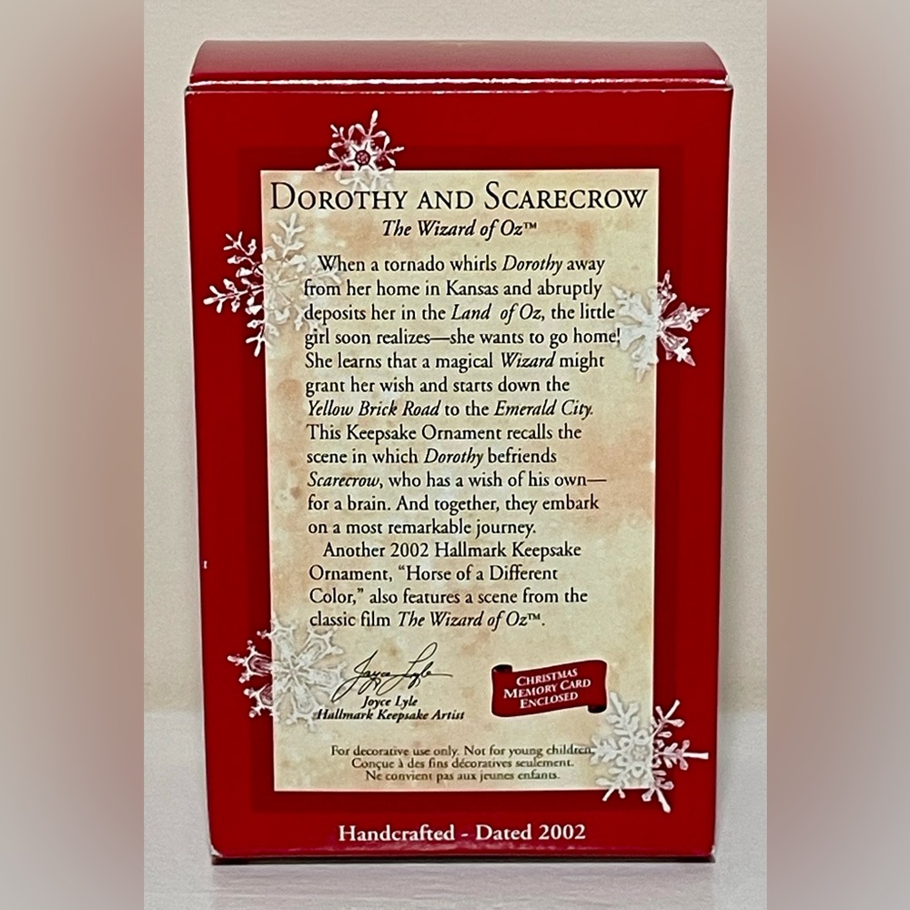 Hallmark Ornaments “Dorothy and Scarecrow” Wizard of Oz Ornament - Picture 5 of 9